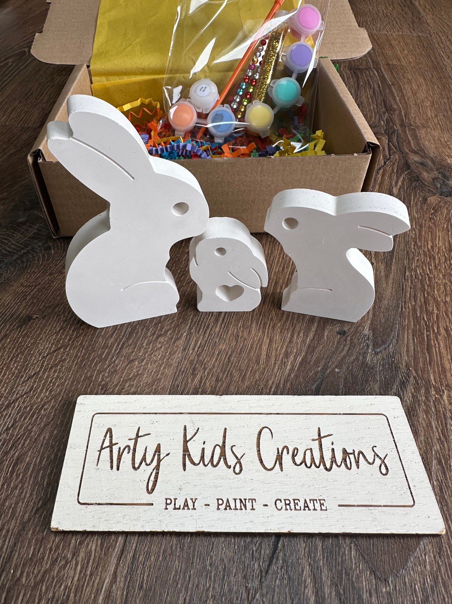 Paint Your Own Hugging Easter Bunny Figure Set