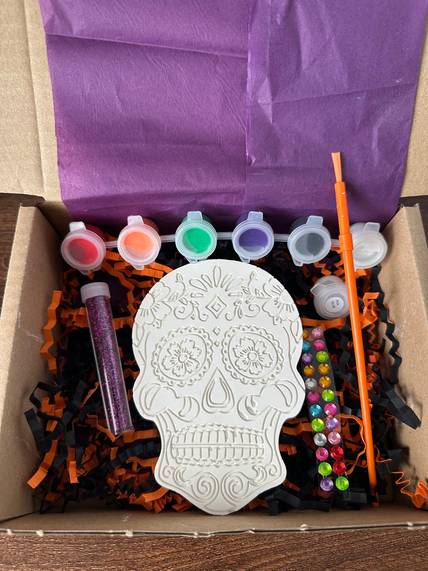 Paint Your Own Day of the Dead Figure. - Handmade Craft Kit for Children - trick or treat~ Halloween