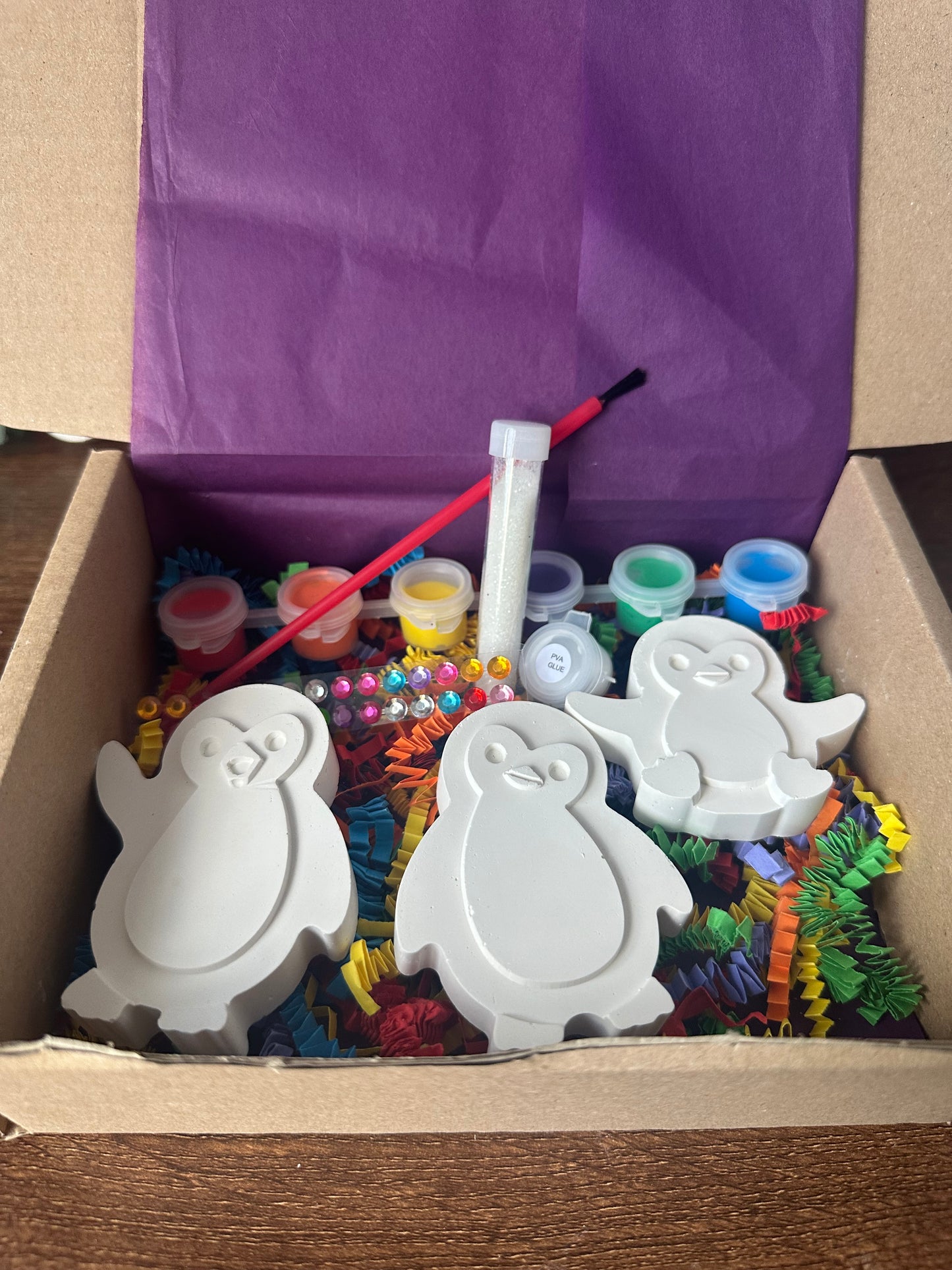 Paint Your Own Penguin Family Craft Kit ~ Hobby ~ Stocking filler ~ Gift