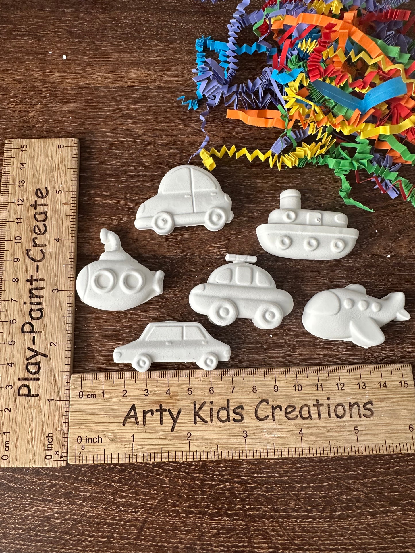 Paint Your Own Mini Transport Themed Party Favour