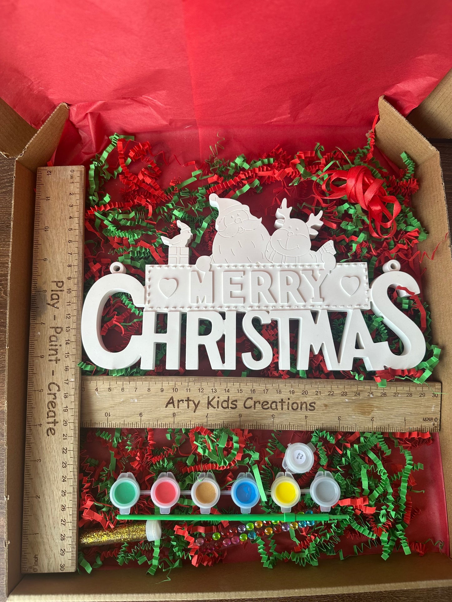 Paint Your Own Merry Christmas Decoration ~ Present ~ Christmas Tree ~ Stocking Filler ~ Xmas Eve Box~ Craft