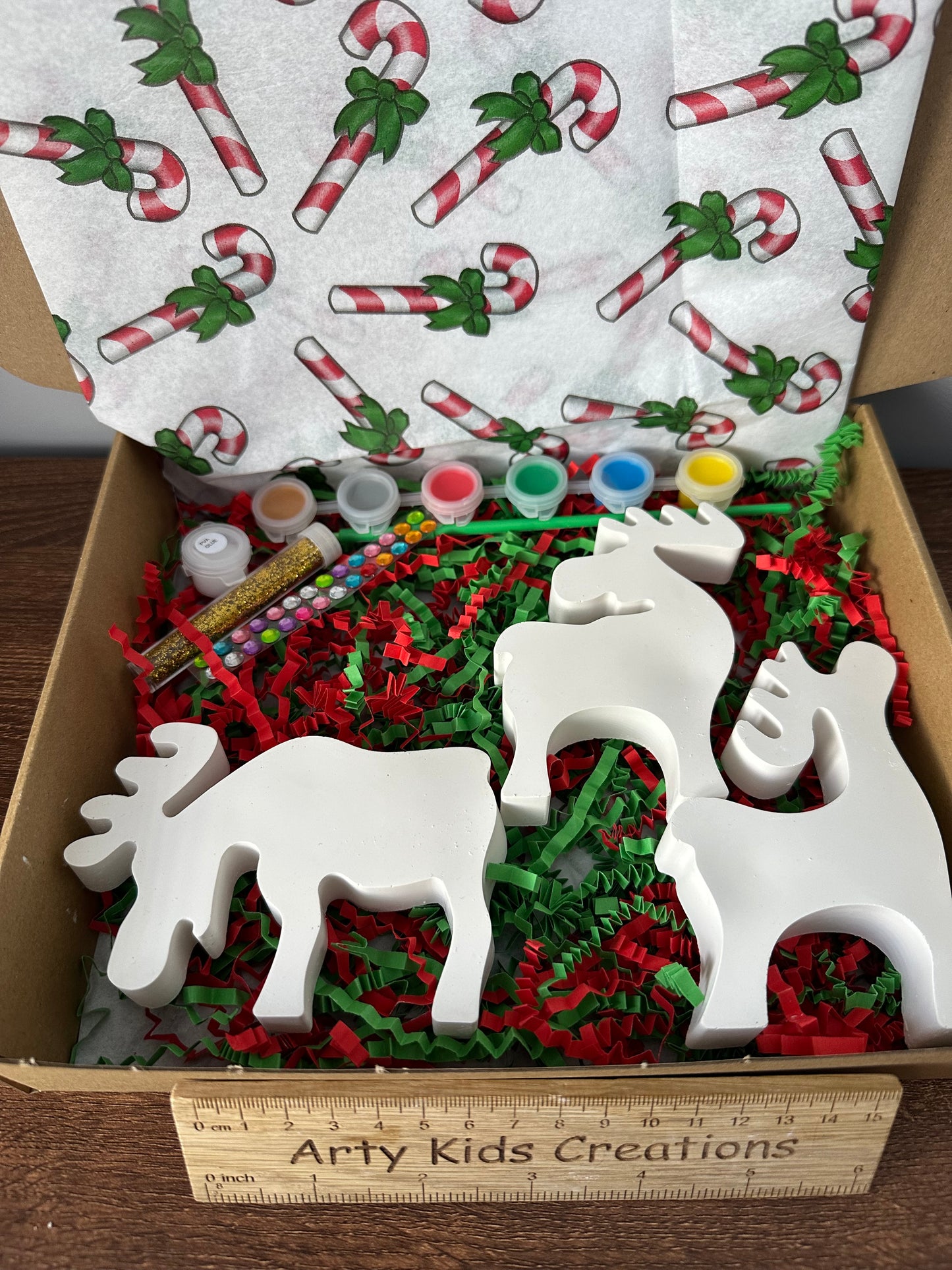 Paint Your Own Stag/Reindeer Craft Set ~ Present ~ Christmas Tree ~ Stocking Filler ~ Xmas Eve Box