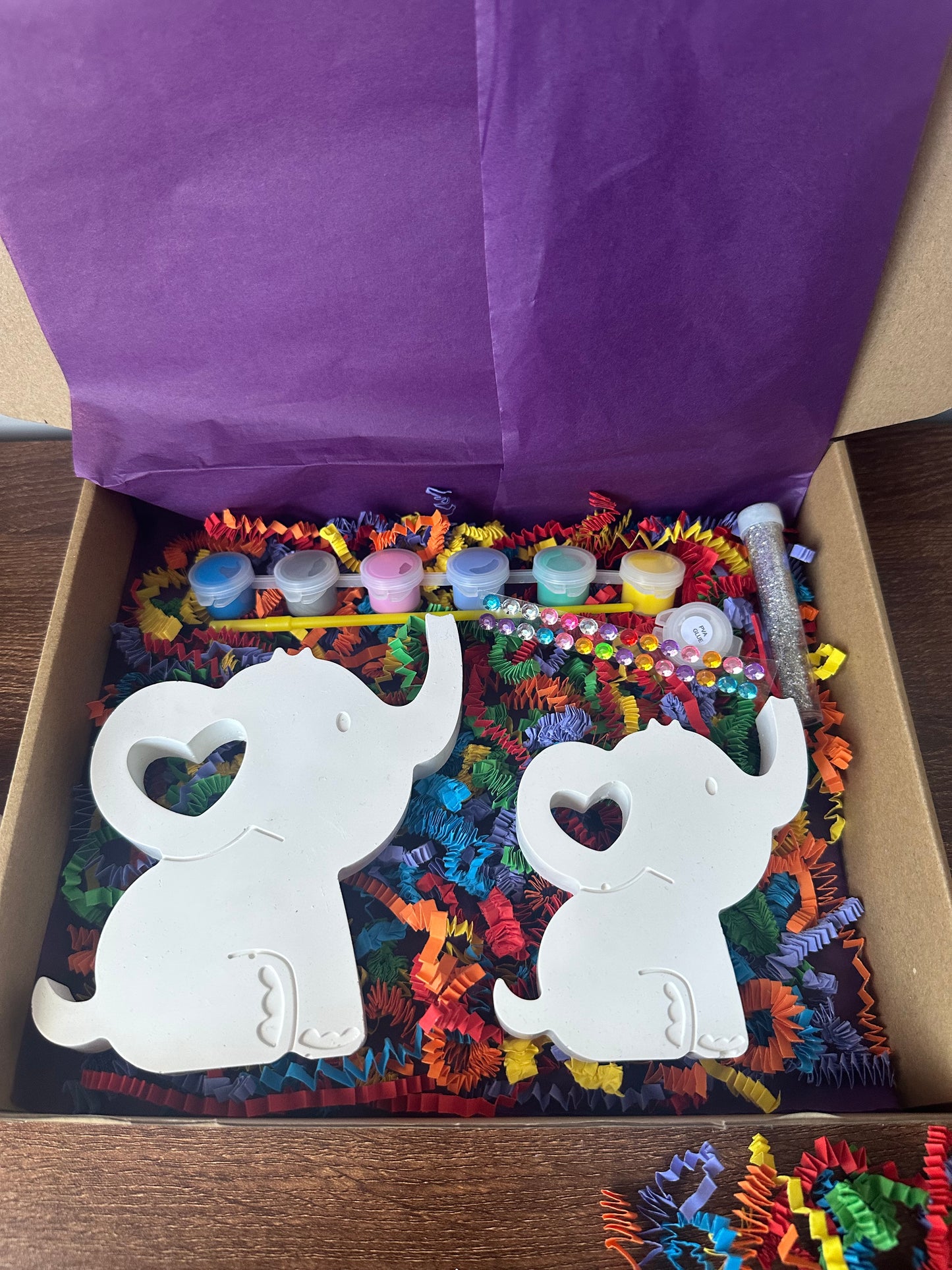 Paint Your Own Elephant Family Craft Kit ~ Hobby ~ Stocking filler ~ Gift