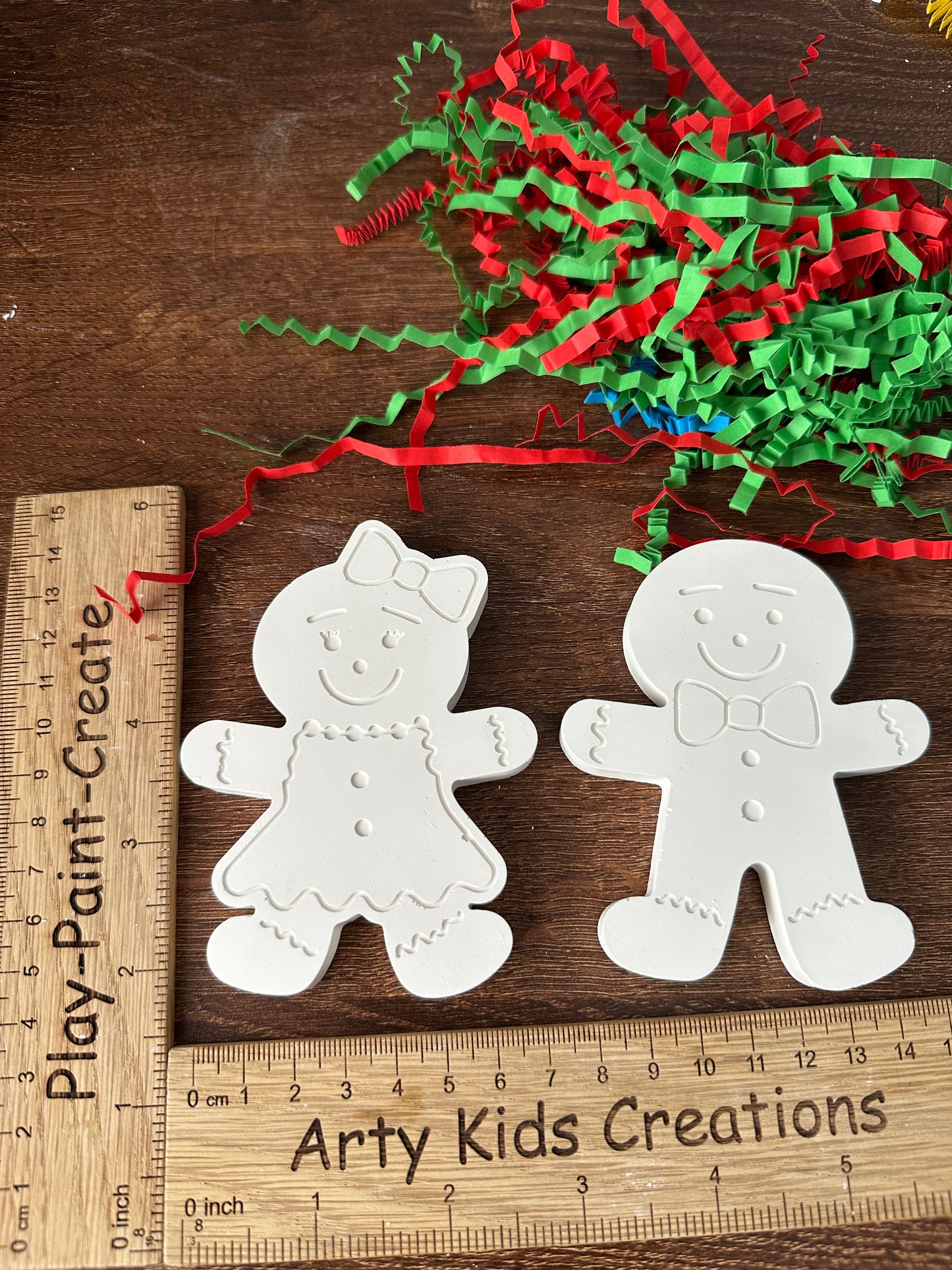 Paint Your Own Gingerbread Couple Craft Set ~ Present ~ Christmas Tree ~ Stocking Filler ~ Xmas Eve Box