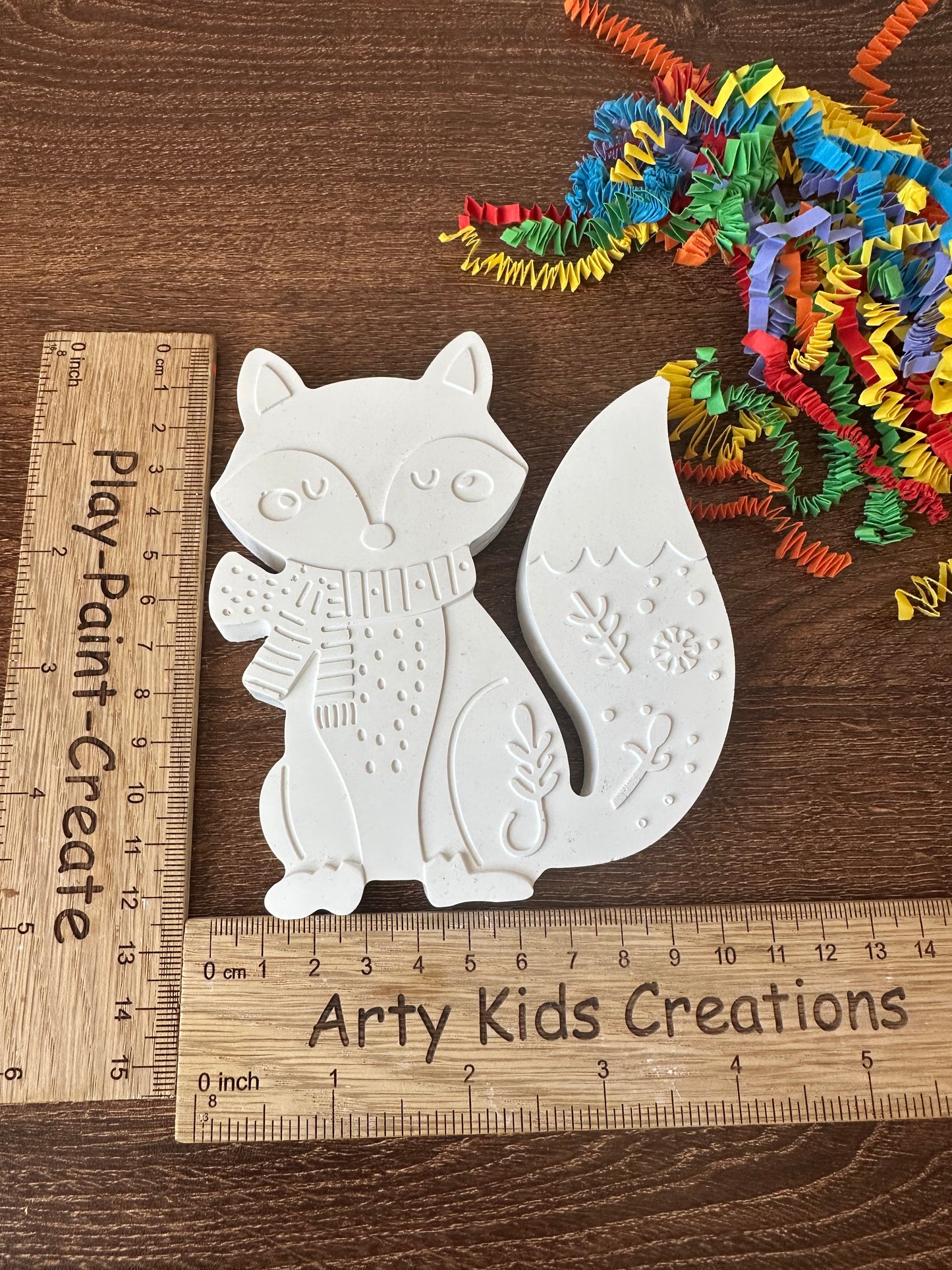 Paint Your Own Woodland Animals – Fox and Owl~ Plaster of Paris Craft Kit