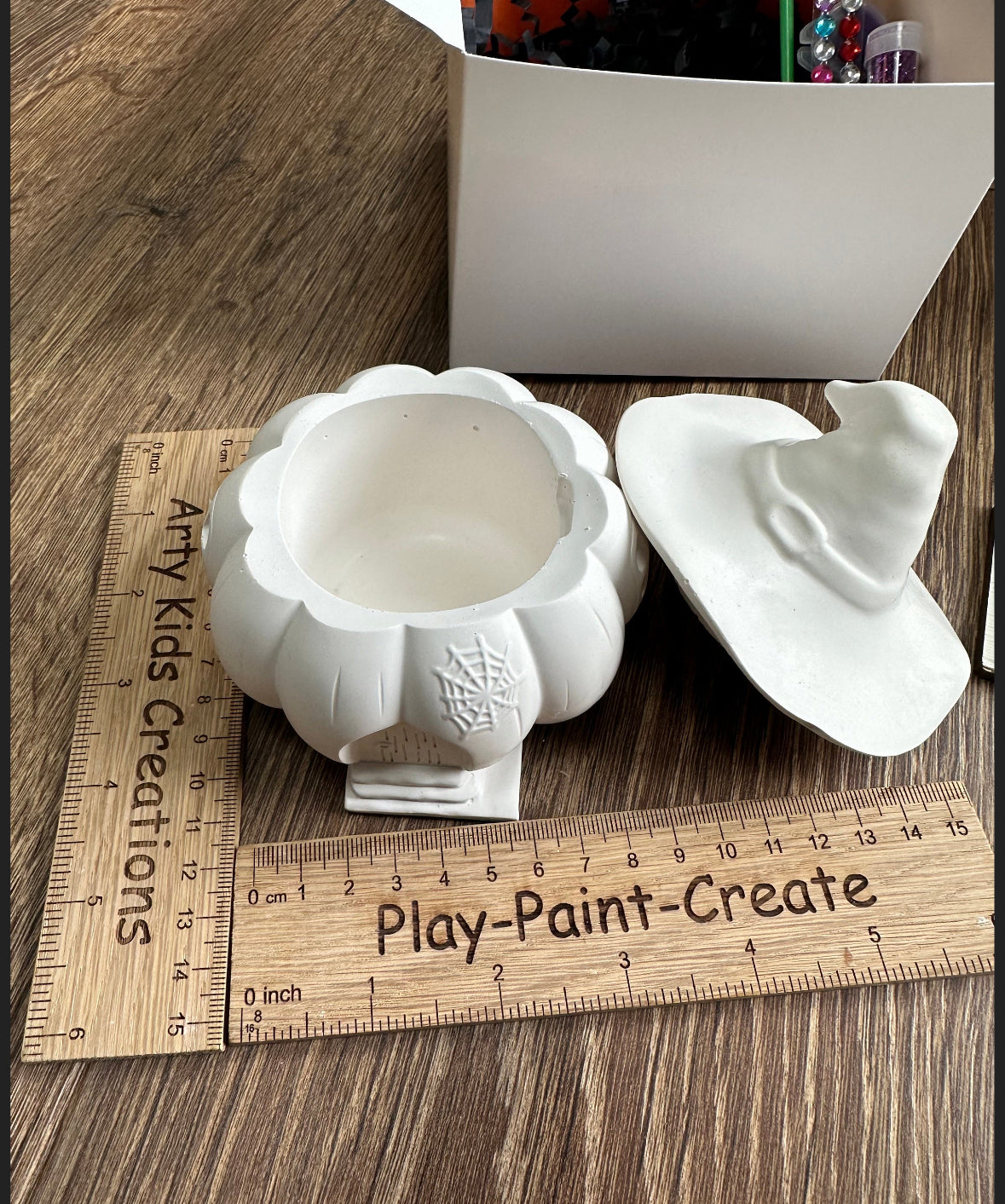 Paint Your Own Pumpkin/ Witch Trinket Box- Pot~ Hobby~ Children’s crafts~ Party Favours~ Halloween
