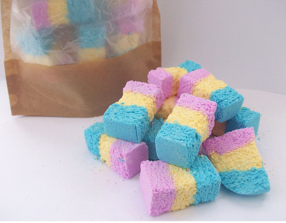 Candy Clouds & Raindrops Fizzy Bath Rocks~ tutti frutti fragrance