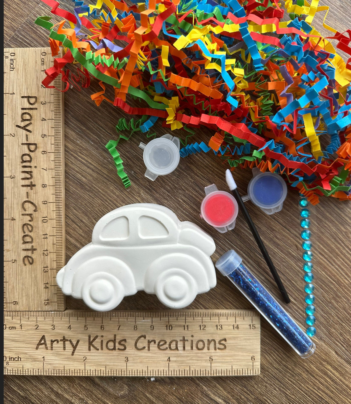Paint Your Own Transport Craft Set ~ Craft Kit ~ 6 Designs ~ Car ~ Bus ~ Motorbike~ Bus ~ Helicopter ~ Van ~ Childrens Crafts ~ Hobby