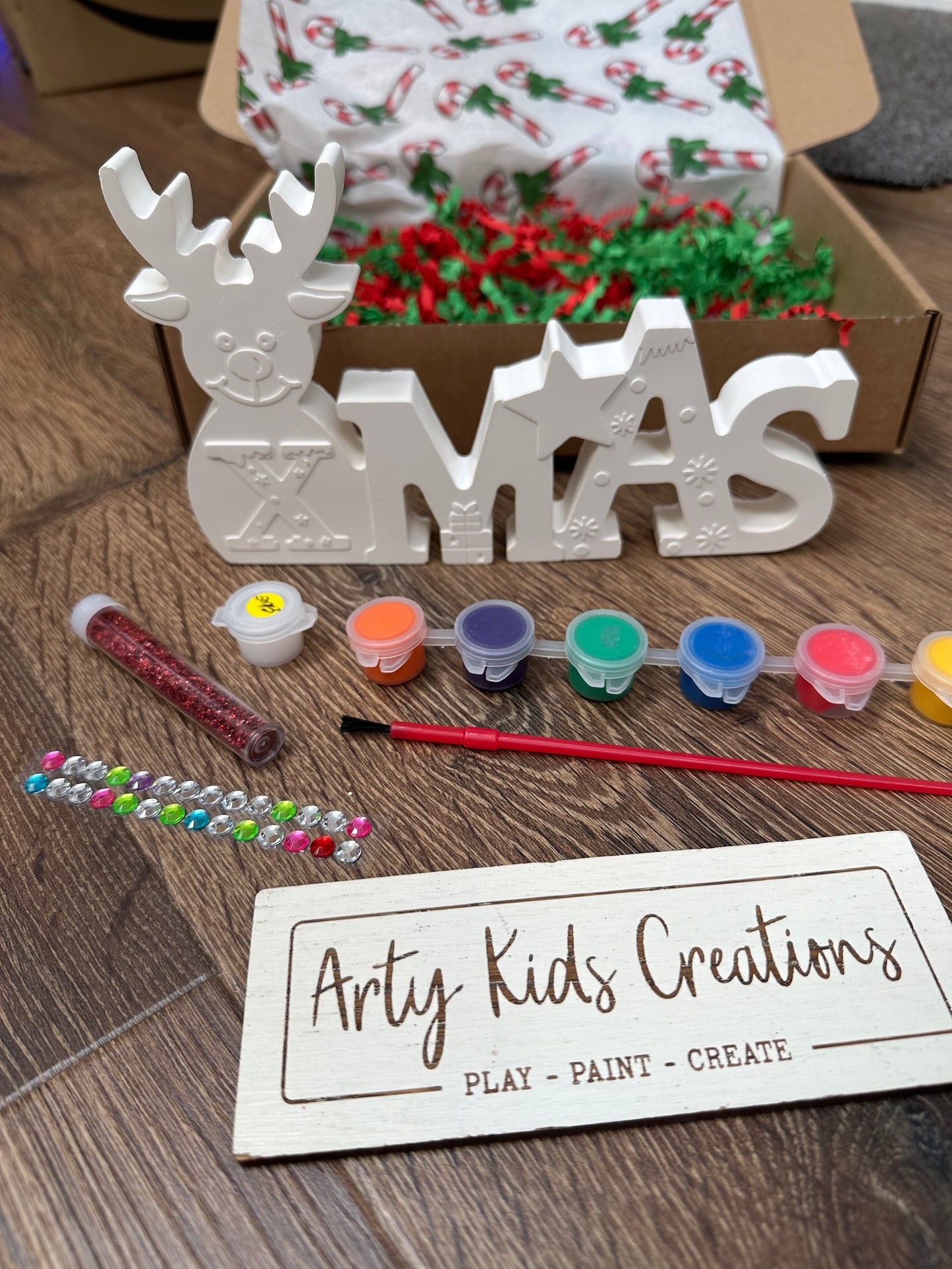 Paint Your own Xmas Reindeer Ornament