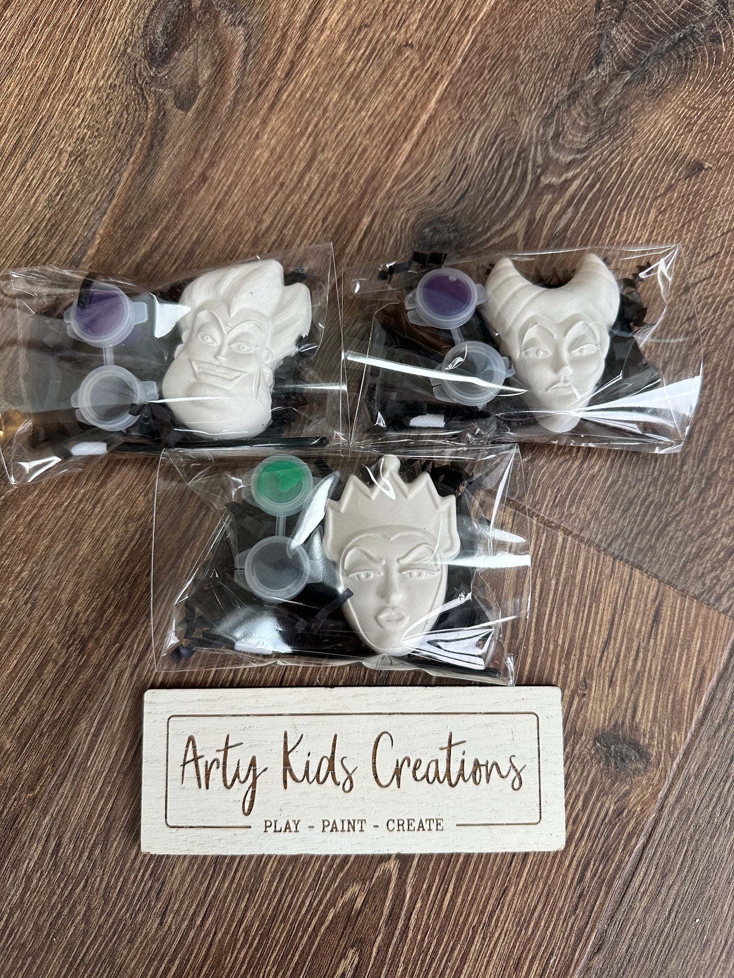 Paint Your Own Mini Villain Party Bag ~ Maleficent~ Wicked Witch~ Ursula