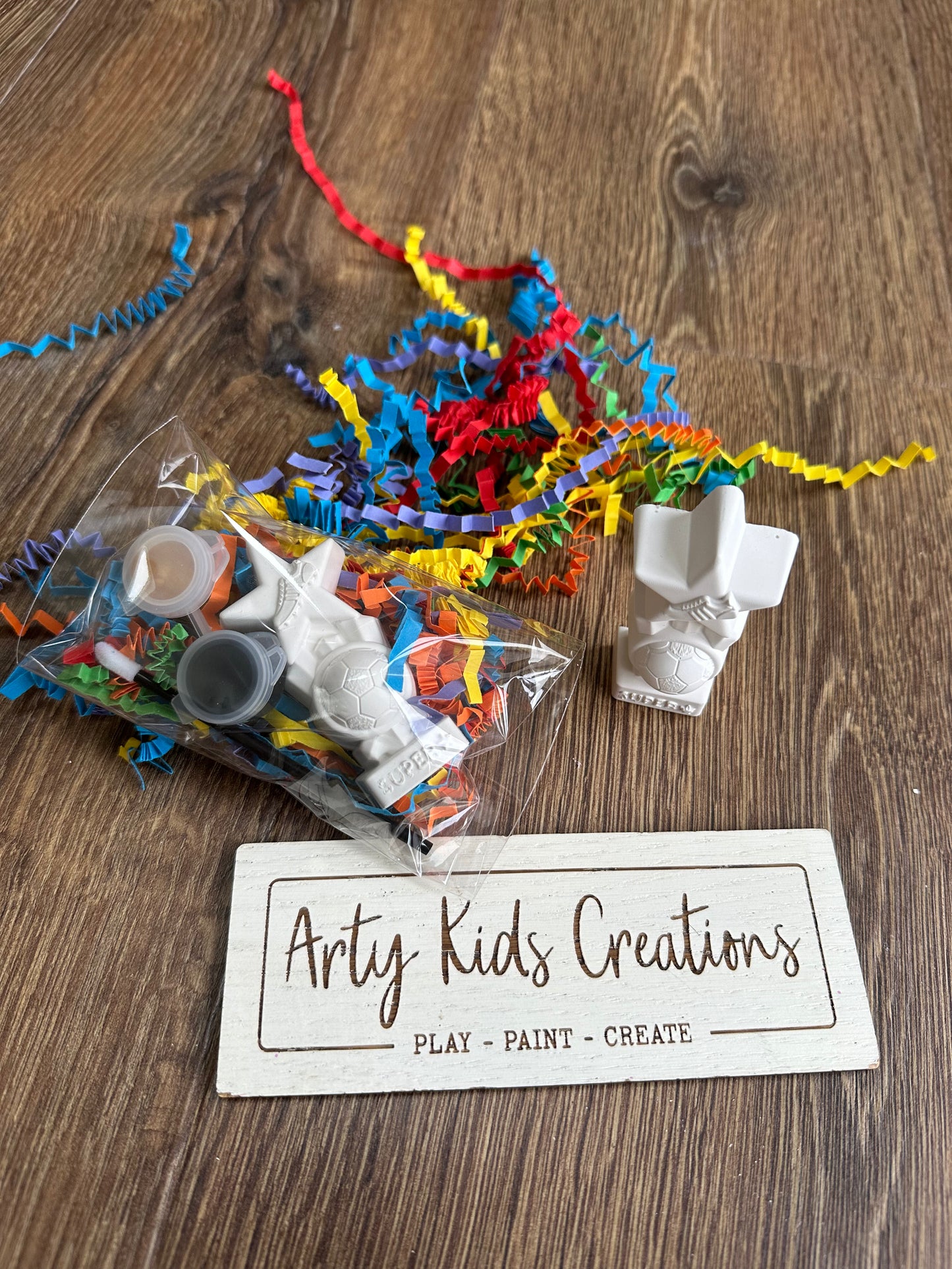 Exclusive Paint Your Own Mini Football Trophy Party Favour