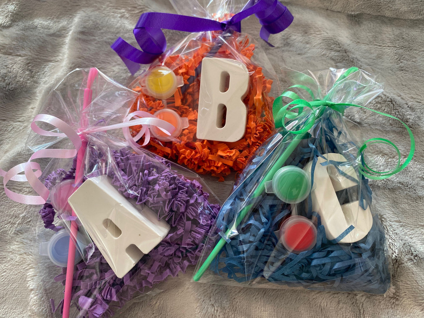 Paint Your Own Initial Birthday Party Favours For Kids ~ kids Birthday~ Party Bags~ Party Bag Fillers~ Paint set~ Kids Crafts
