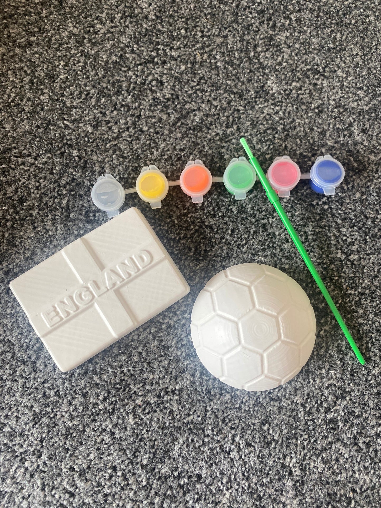 Paint Your Own Football and Team Flag ~ World Cup ~ Euro~ Football~ England ~ Scotland ~ Wales ~ Its coming Home