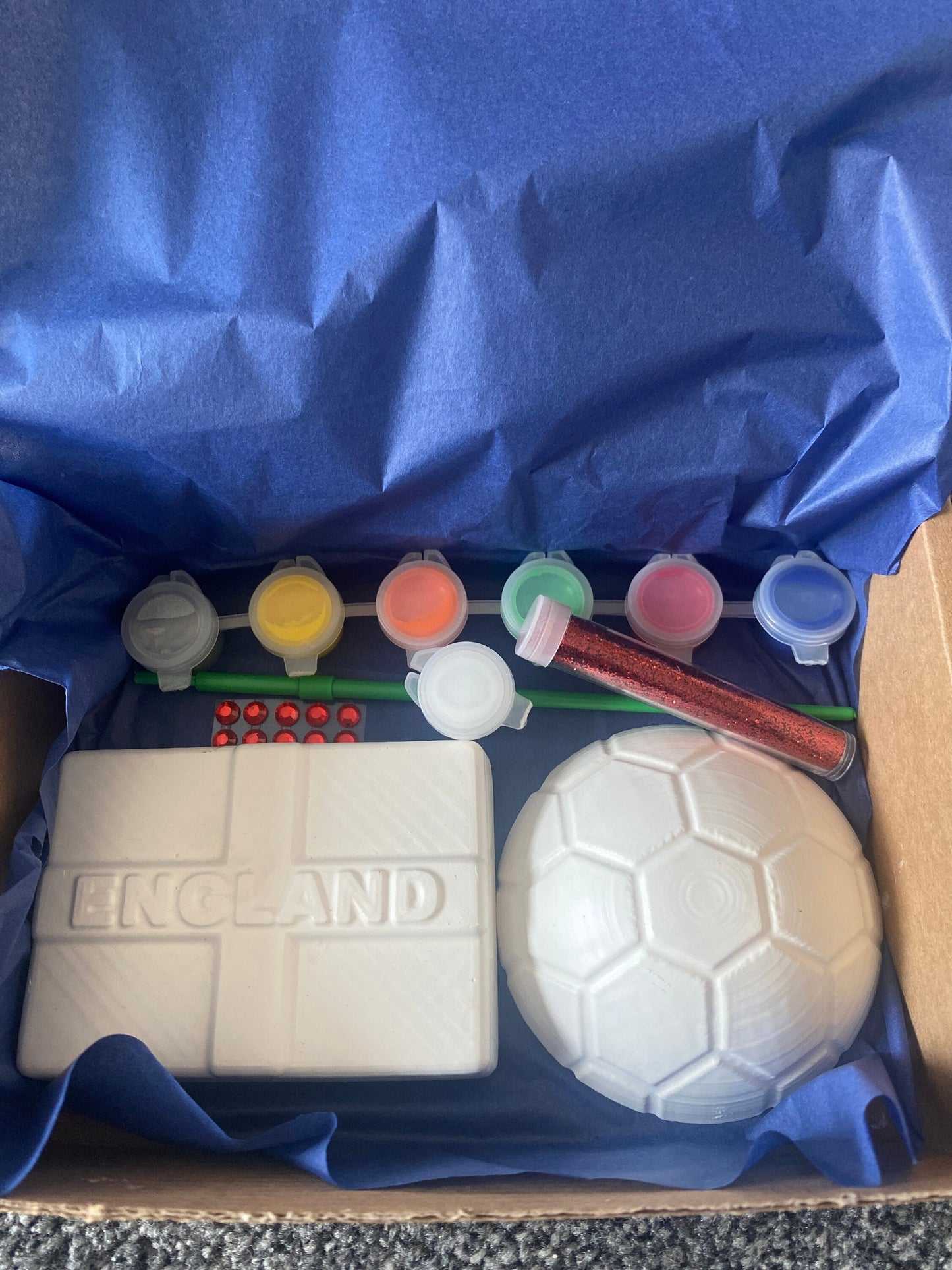 Paint Your Own Football and Team Flag ~ World Cup ~ Euro~ Football~ England ~ Scotland ~ Wales ~ Its coming Home