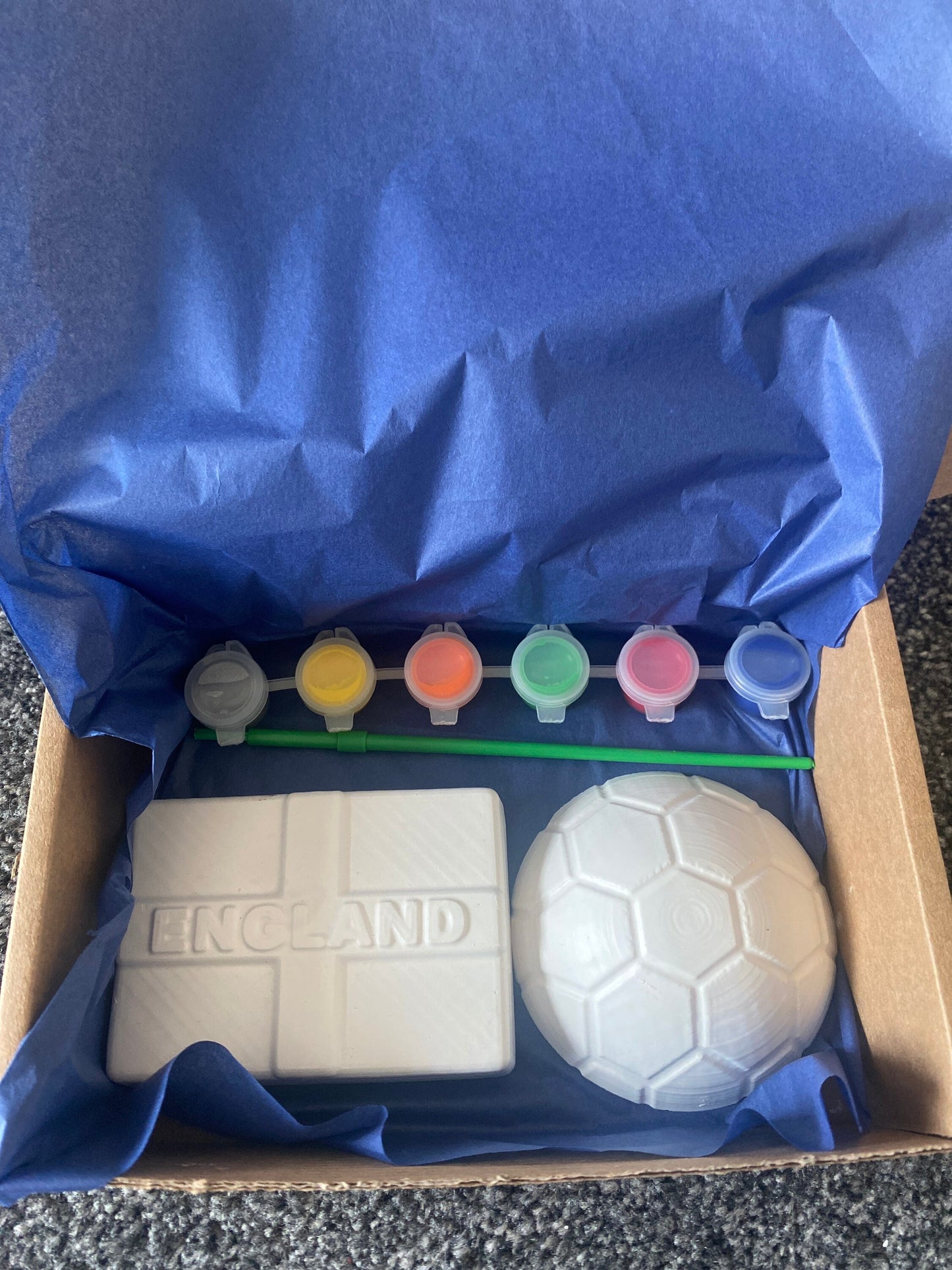 Paint Your Own Football and Team Flag ~ World Cup ~ Euro~ Football~ England ~ Scotland ~ Wales ~ Its coming Home