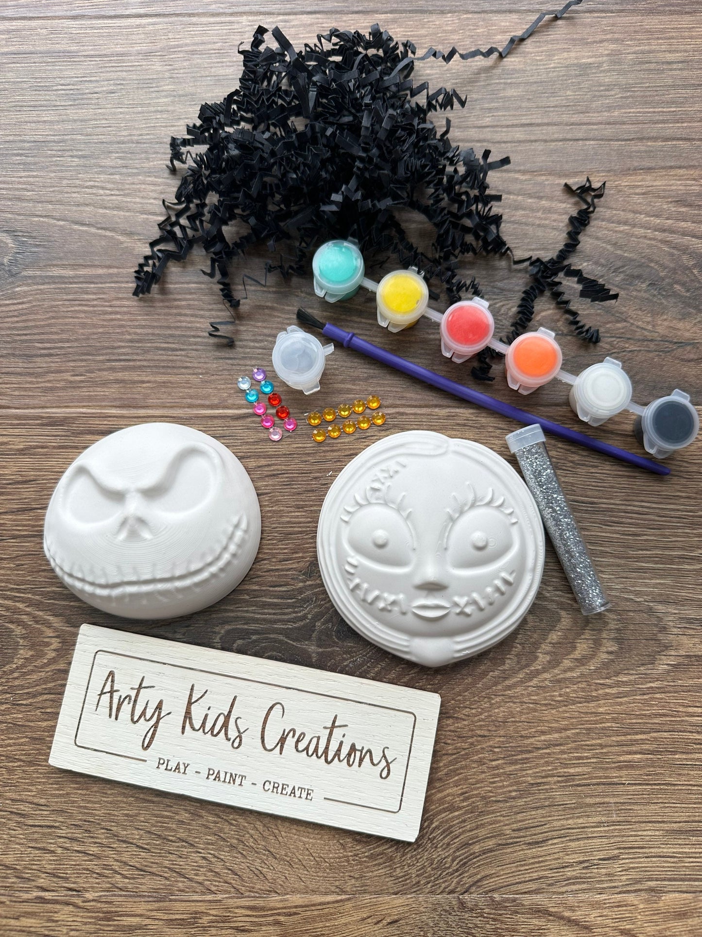 Paint Your Own Nightmare Before Christmas Box Set ~ Kids Craft Kit ~ Craft Kit ~ Box Set~ Jack Skellington ~ Sally~ Halloween