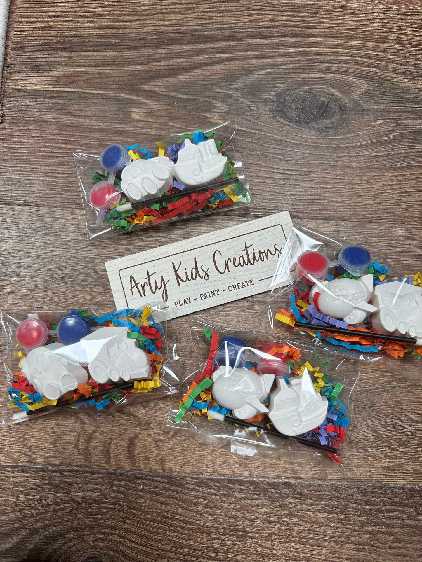 Paint Your Own Transport Party Favour~ Rainy Day Activity ~ Hobby ~ Party Bag~ Train~ Car~ Plane~ Boat