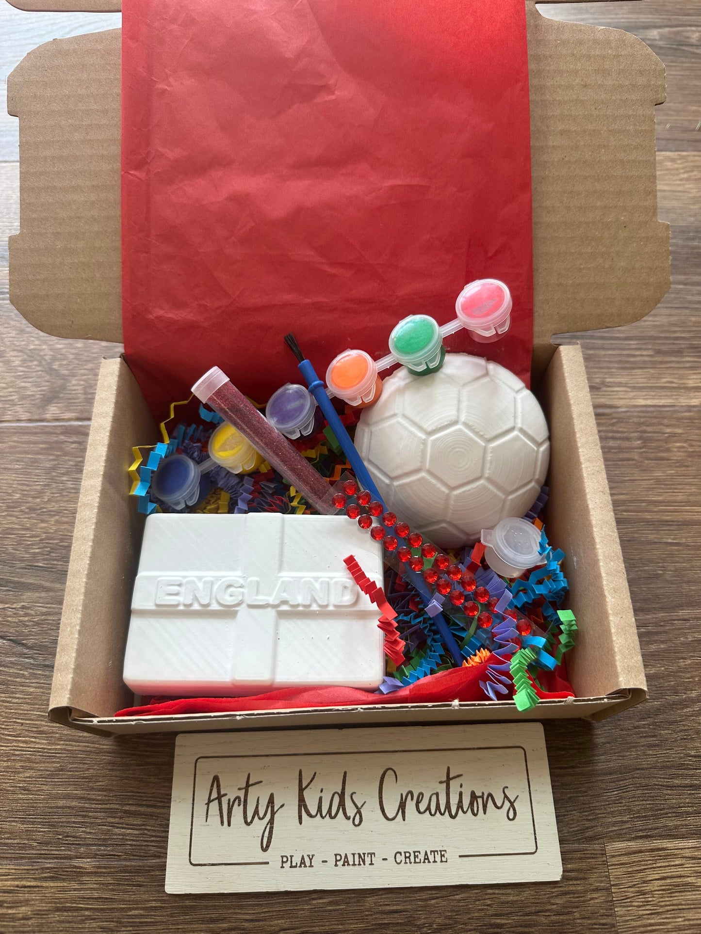 Paint Your Own Football and Team Flag ~ World Cup ~ Euro~ Football~ England ~ Scotland ~ Wales ~ Its coming Home