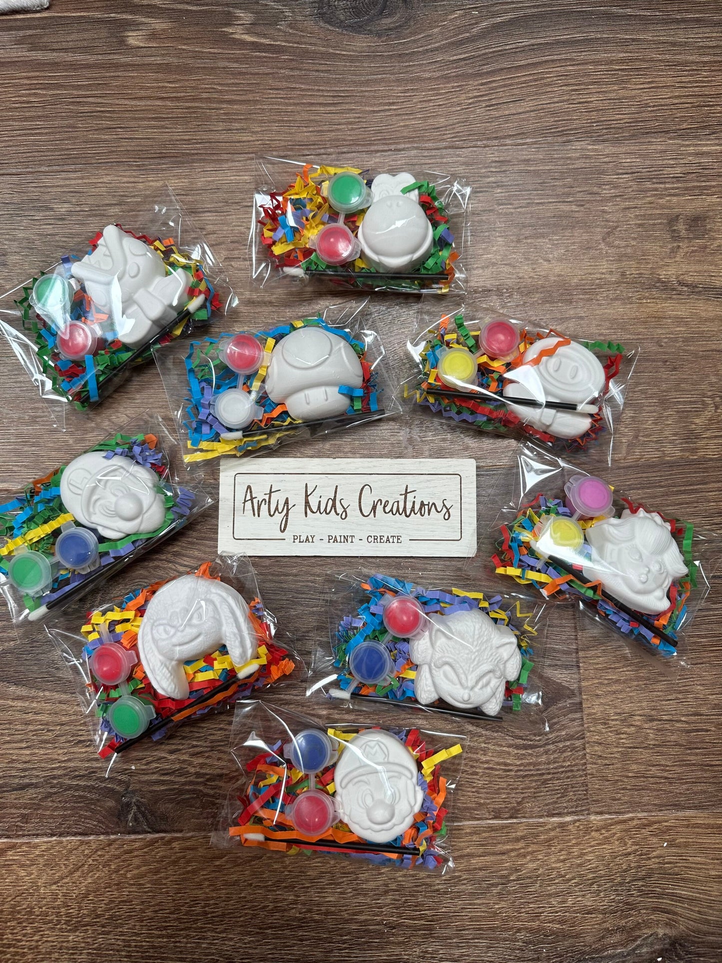 Paint Your Own Blue Hedgehog and Gamer Party Favour~ Magnet Option