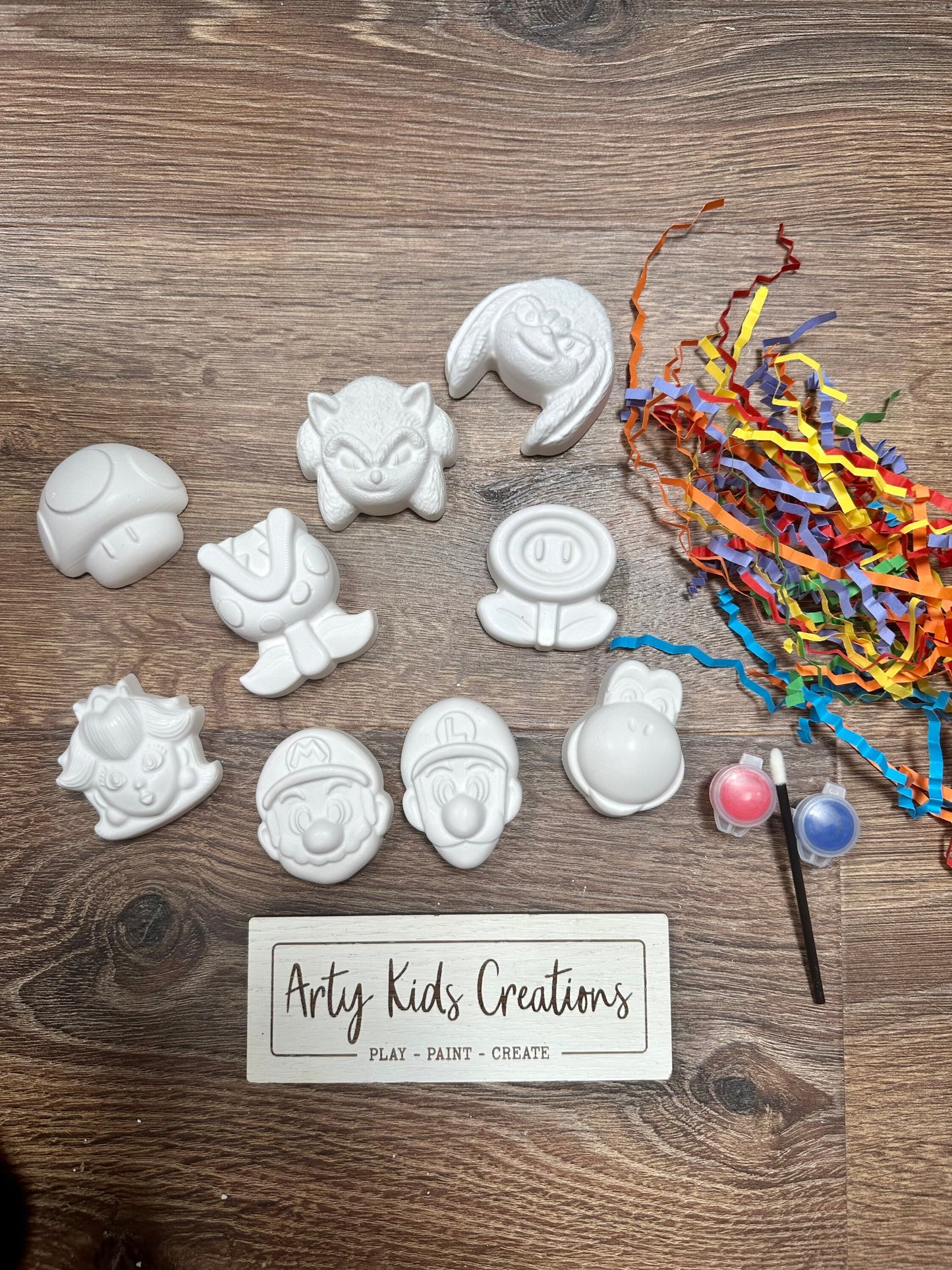 Paint Your Own Blue Hedgehog and Gamer Party Favour~ Magnet Option