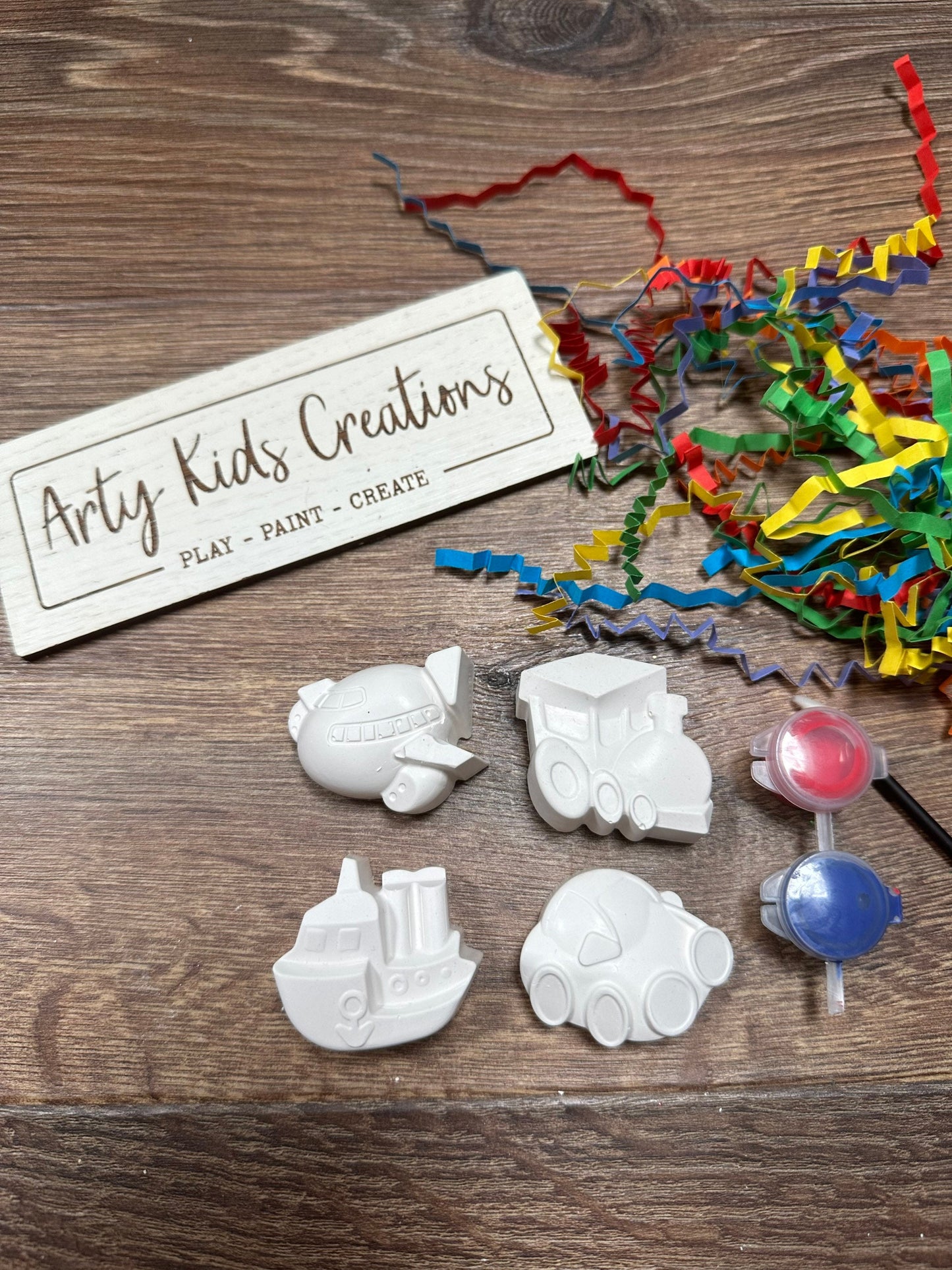 Paint Your Own Transport Party Favour~ Rainy Day Activity ~ Hobby ~ Party Bag~ Train~ Car~ Plane~ Boat