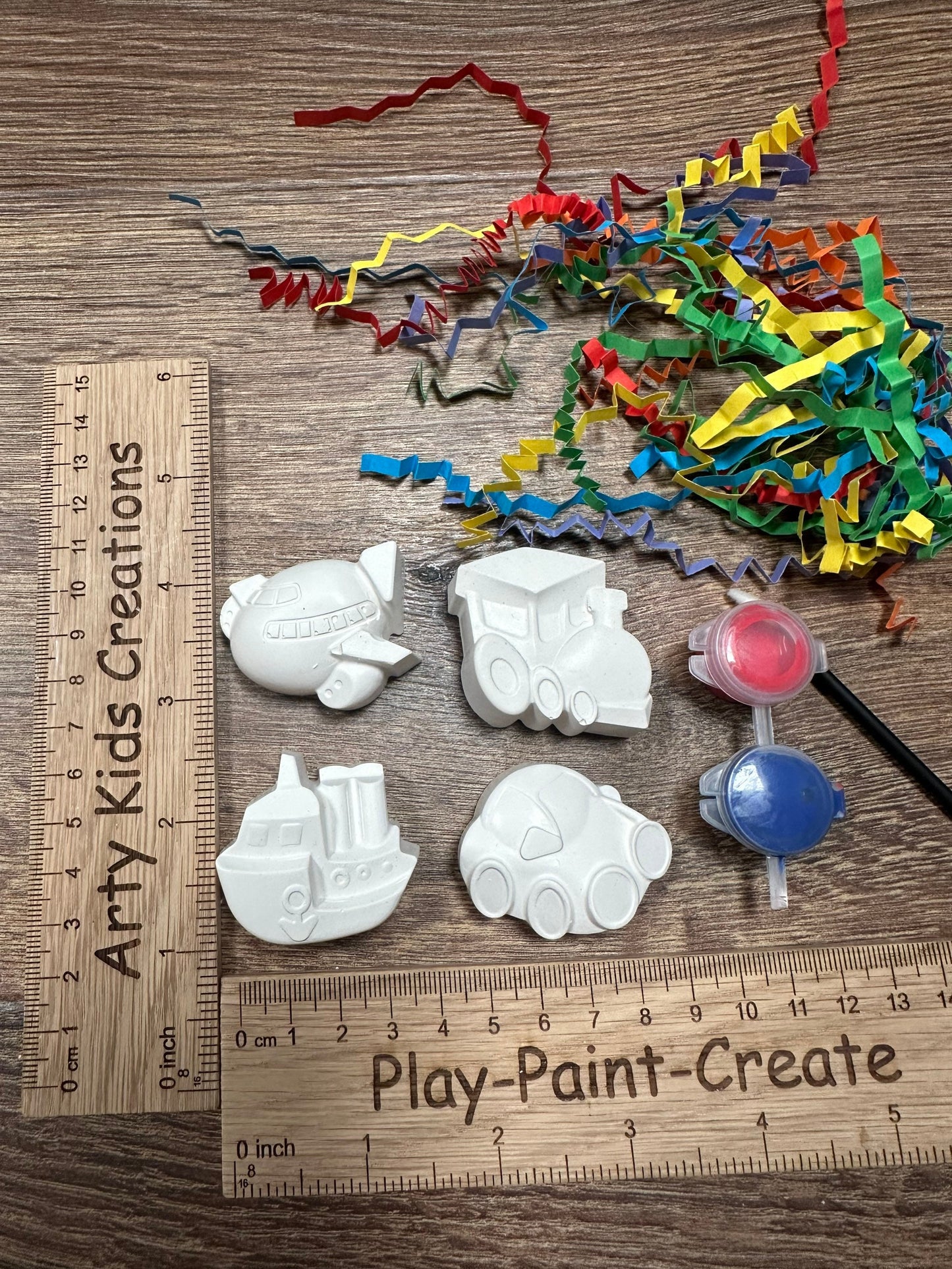 Paint Your Own Transport Party Favour~ Rainy Day Activity ~ Hobby ~ Party Bag~ Train~ Car~ Plane~ Boat