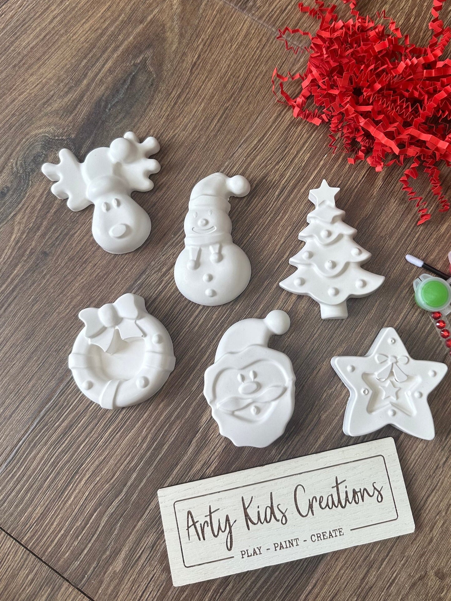 Paint Your Own Name Kit Chritmas Edition ~Personalised ~ Kids Craft Set ~ Handmade ~ Christmas Eve Box ~ Stocking Filler~ Xmas Crafts