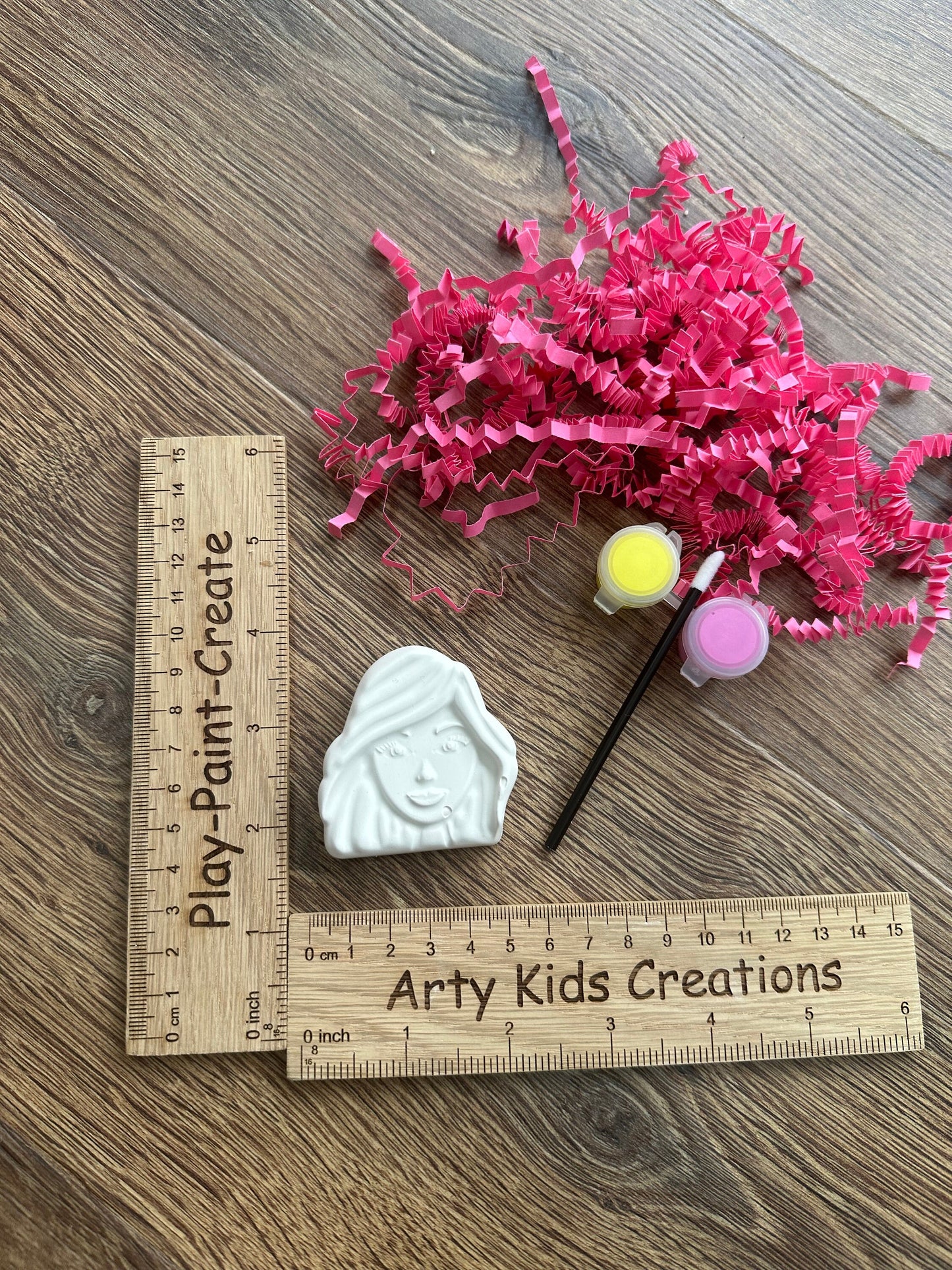Paint Your Own Mini Fashion Doll ~ Party Favour ~ Hobby ~ Party Bag~ Pink Girl ~ B World~ Blonde Doll~ Magnet Option