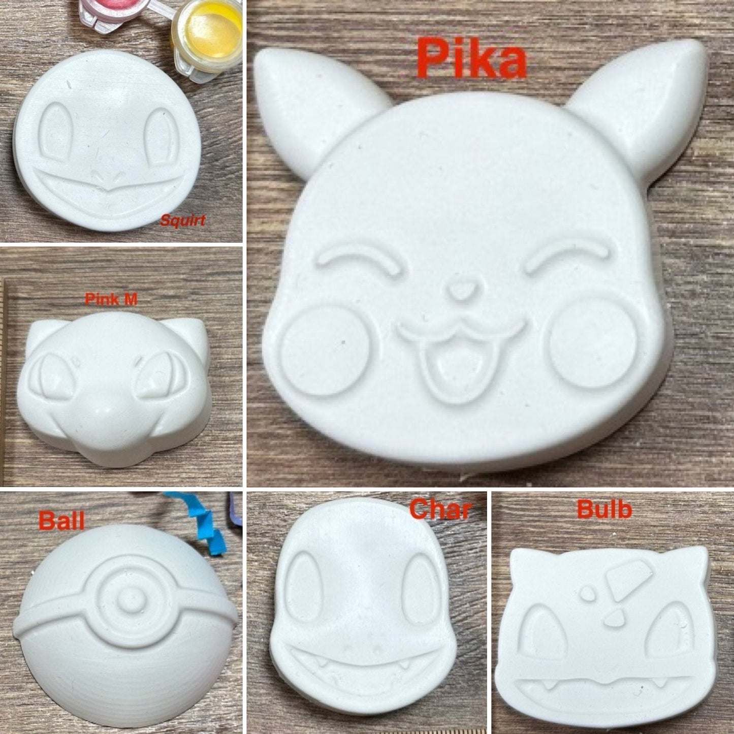 Paint Your Own Mini Pikemon ~ Party Favour ~ Hobby ~ Party Bag~ Pika ~Pokemo~ Paint Kit~ Childrens Party Favours~ Magnet Option