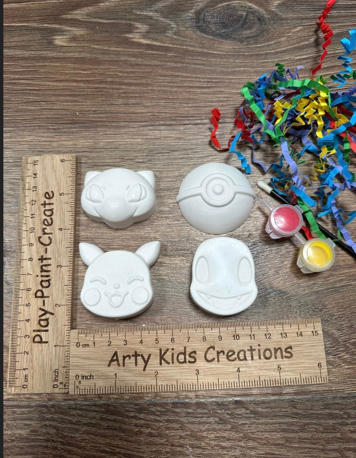 Paint Your Own Mini Pikemon ~ Party Favour ~ Hobby ~ Party Bag~ Pika ~Pokemo~ Paint Kit~ Childrens Party Favours~ Magnet Option