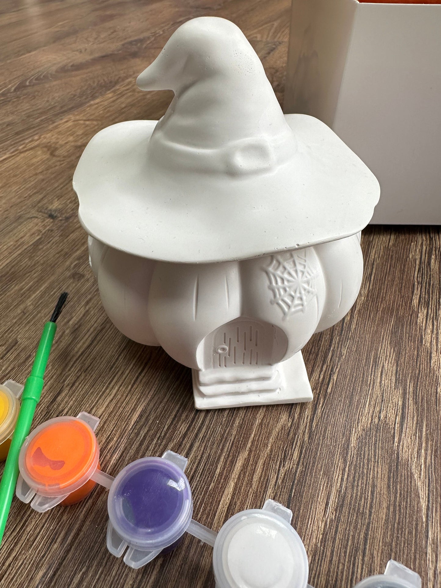 Paint Your Own Pumpkin/ Witch Trinket Box- Pot~ Hobby~ Children’s crafts~ Party Favours~ Halloween