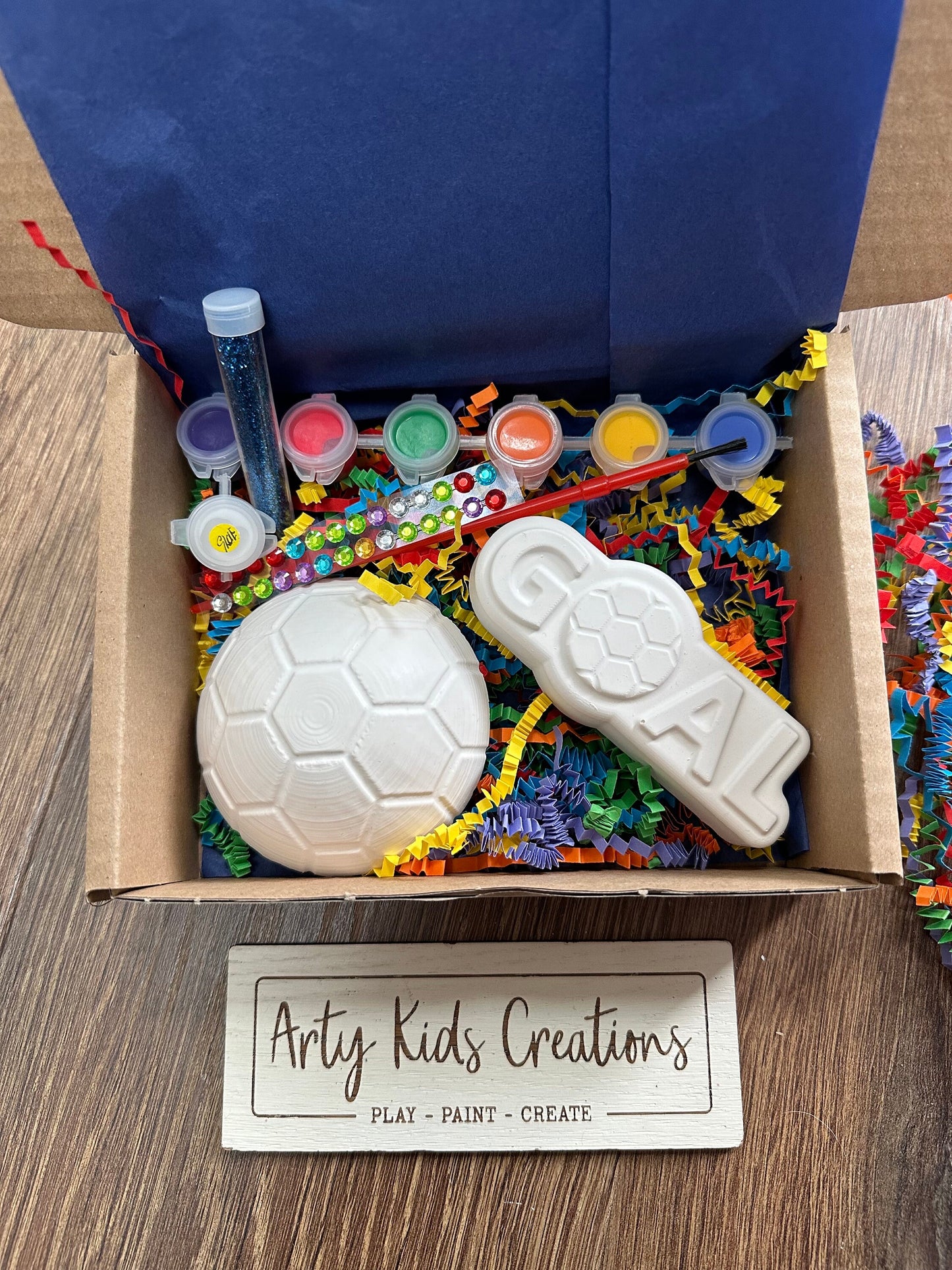 Paint Your Own Football Themed box set ~ World Cup ~ Euro~ Football