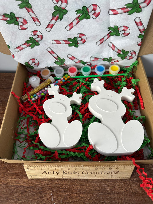Paint Your Own Reindeer Craft Set ~ Present ~ Christmas Tree  ~ Stocking Filler ~ Xmas Eve Box