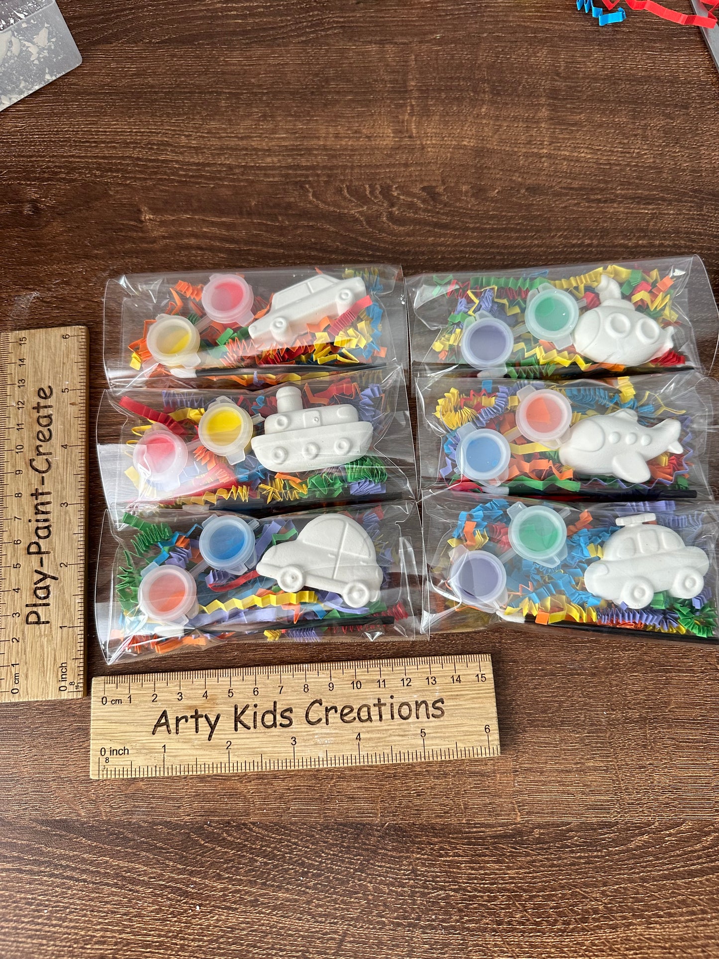 Paint Your Own Mini Transport Themed Party Favour