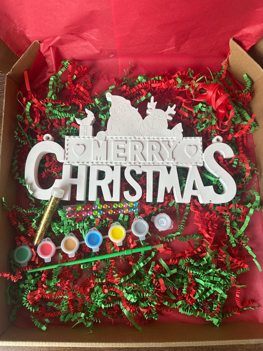 Paint Your Own Merry Christmas Decoration  ~ Present ~ Christmas Tree  ~ Stocking Filler ~ Xmas Eve Box~ Craft