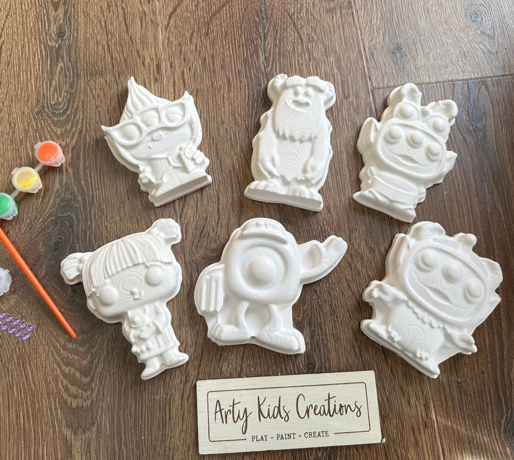 Paint Your Own Monsters Inc Inspired Party  Favour ~  Children’s Crafts ~ Birthday ~ Craft Set ~ Craft Kit~ Party Bag - Sully ~ Mike ~ Boo