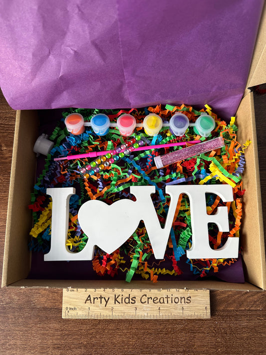 Paint Your Own Love Sign/Word Craft Set~  Wedding Gift ~ Valentines ~ Hobby ~ Wedding Favour