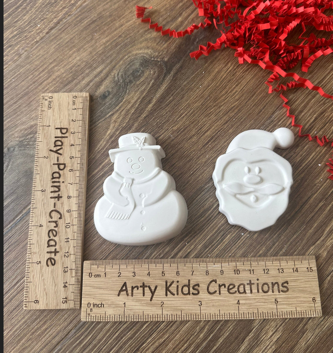 Paint Your Own Christmas Craft Set ~  Santa~ Reindeer ~ Sleigh~ Snowflake~  Snowman~ GingerBread Man~  Xmas Eve box ~ Stocking Filler