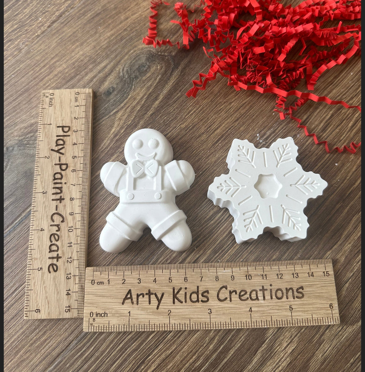 Paint Your Own Christmas Craft Set ~  Santa~ Reindeer ~ Sleigh~ Snowflake~  Snowman~ GingerBread Man~  Xmas Eve box ~ Stocking Filler