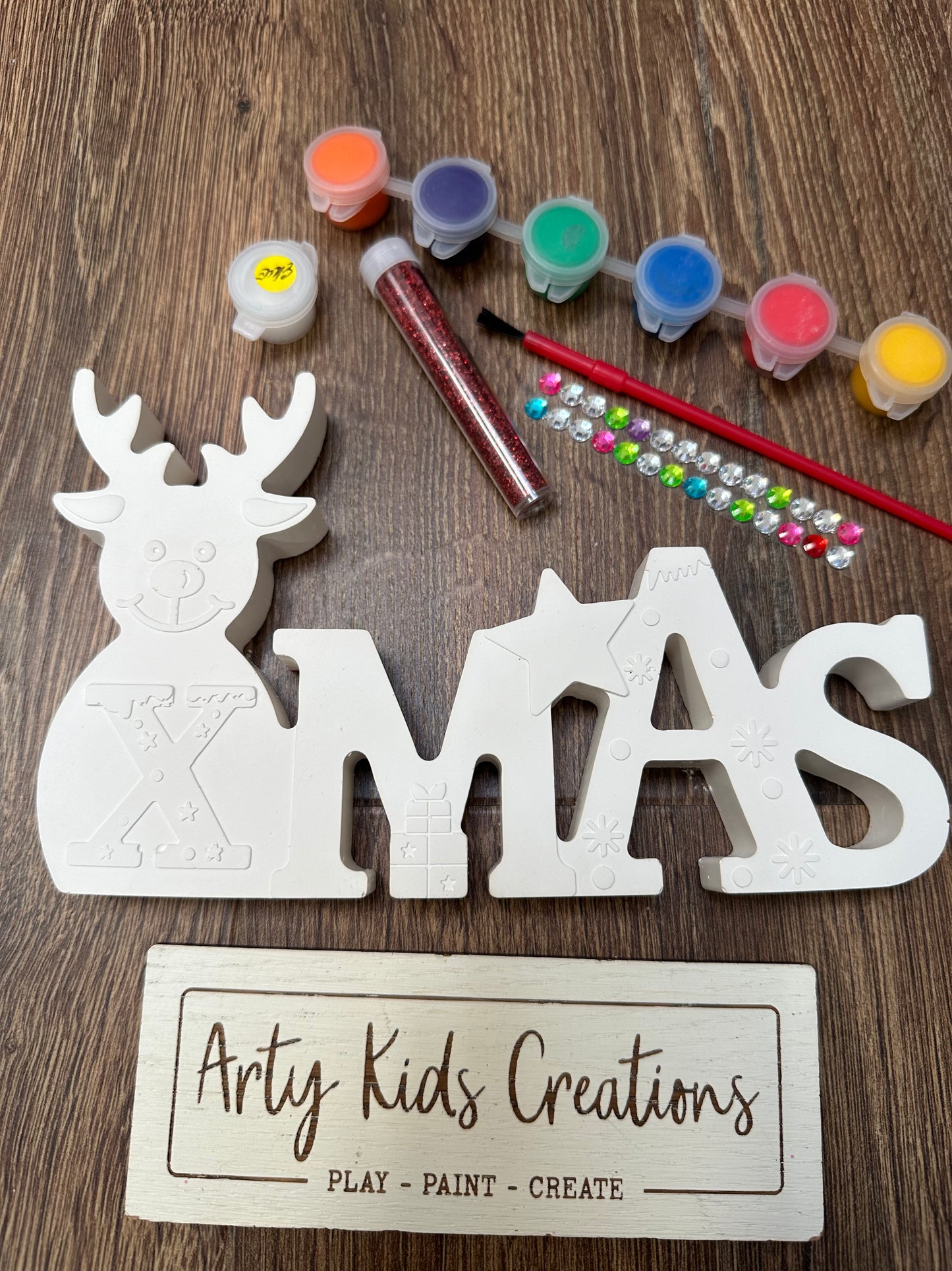 Paint Your own Xmas Reindeer Ornament