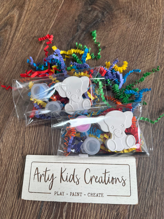 Paint Your Own Elephant Party Favour~ Rainy Day Activity ~ Hobby ~ Party Bag~ Magnet Option
