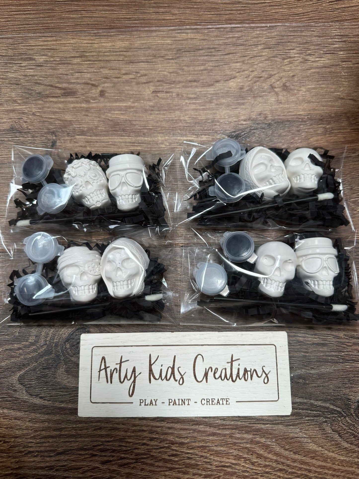 Paint Your Own Halloween Skull Party Favour~ Rainy Day Activity ~ Hobby ~ Party Bag~ Trick or Treat