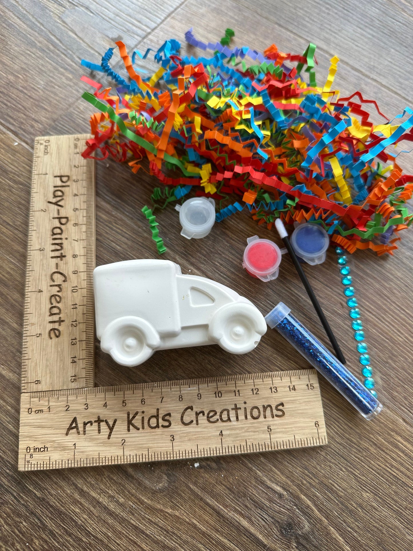 Paint Your Own Transport Craft Set ~ Craft Kit ~ 6 Designs ~ Car ~ Bus ~ Motorbike~ Bus ~ Helicopter ~ Van ~ Childrens Crafts ~ Hobby
