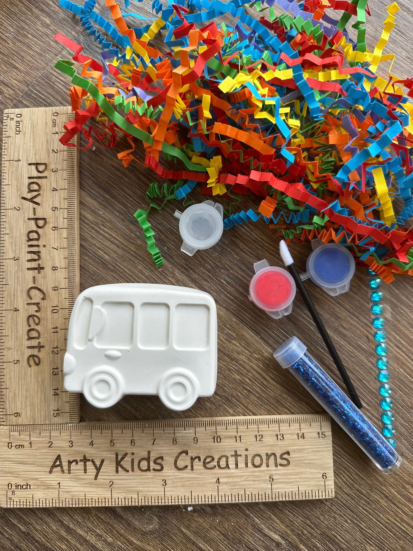Paint Your Own Transport Craft Set ~ Craft Kit ~ 6 Designs ~ Car ~ Bus ~ Motorbike~ Bus ~ Helicopter ~ Van ~ Childrens Crafts ~ Hobby