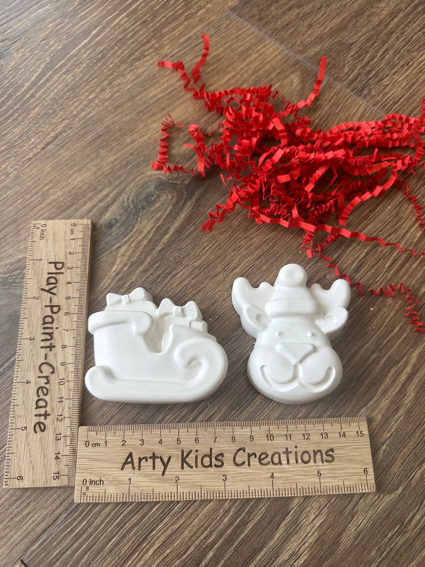 Paint Your Own Christmas Craft Set ~  Santa~ Reindeer ~ Sleigh~ Snowflake~  Snowman~ GingerBread Man~  Xmas Eve box ~ Stocking Filler