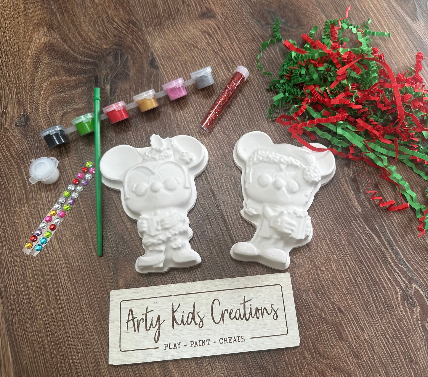 Paint Your Own Christmas Mr & Mrs Mouse ~ Children’s Crafts ~ Stocking Filler ~ Xmas Eve Box~ Kids Craft Set ~ Craft Kit