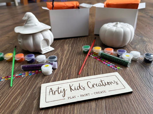 Paint Your Own Pumpkin/ Witch Trinket Box- Pot~ Hobby~ Children’s crafts~ Party Favours~ Halloween