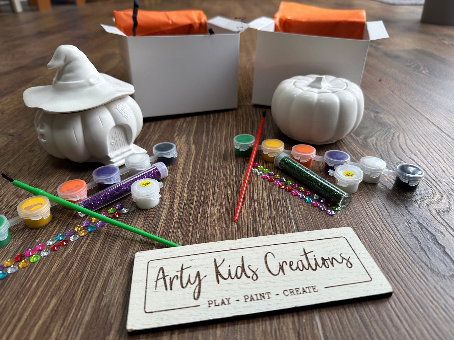 Paint Your Own Pumpkin/ Witch Trinket Box- Pot~ Hobby~ Children’s crafts~ Party Favours~ Halloween